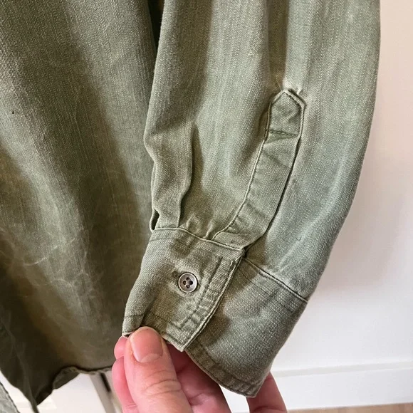 Distressed Tencel Button down - Picture 4 of 6